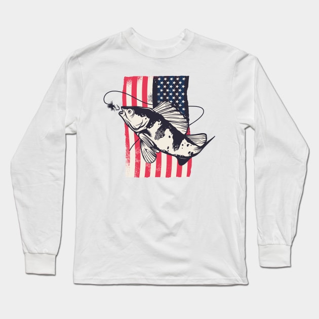 Stars & Stripes Fishing Glory Long Sleeve T-Shirt by Life2LiveDesign